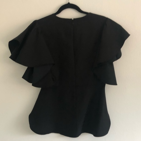 CO. Label Ruffled Short-Sleeve Peplum Blouse - Picture 5 of 6